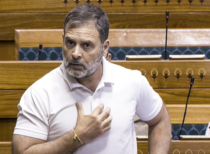 Rahul gandhi in Lok Sabha